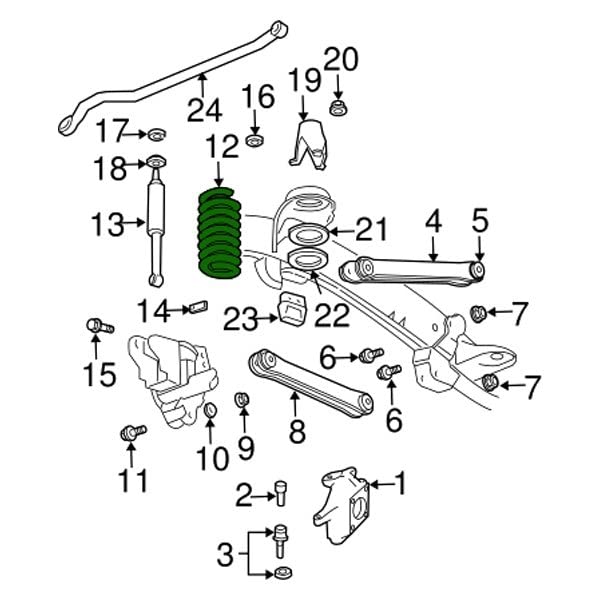 Mopar 52113986AA Front Coil Spring - OEM Replacement for Jeep Wrangler & Gladiator - Perfect for Off-Roading & Daily Driving