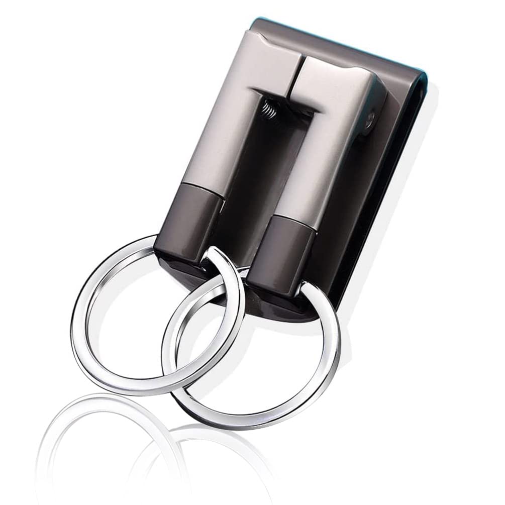Durable Key Holder Belt Clip for Men & Women - Heavy Duty Keychain with Detachable Rings | Car, Home & Office Use