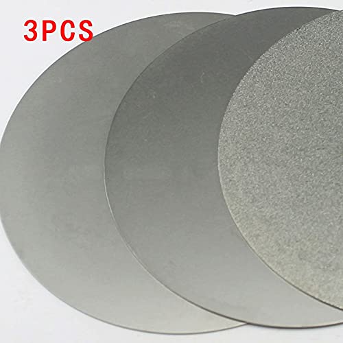 3PCS 6-Inch Diamond Coated Lapping Discs - 240/600/3000 Grit Flat Lap Wheels for Jewelry, Glass, and Stone Polishing - Perfect for Gem Cutting, Metal Grinding & DIY Crafts