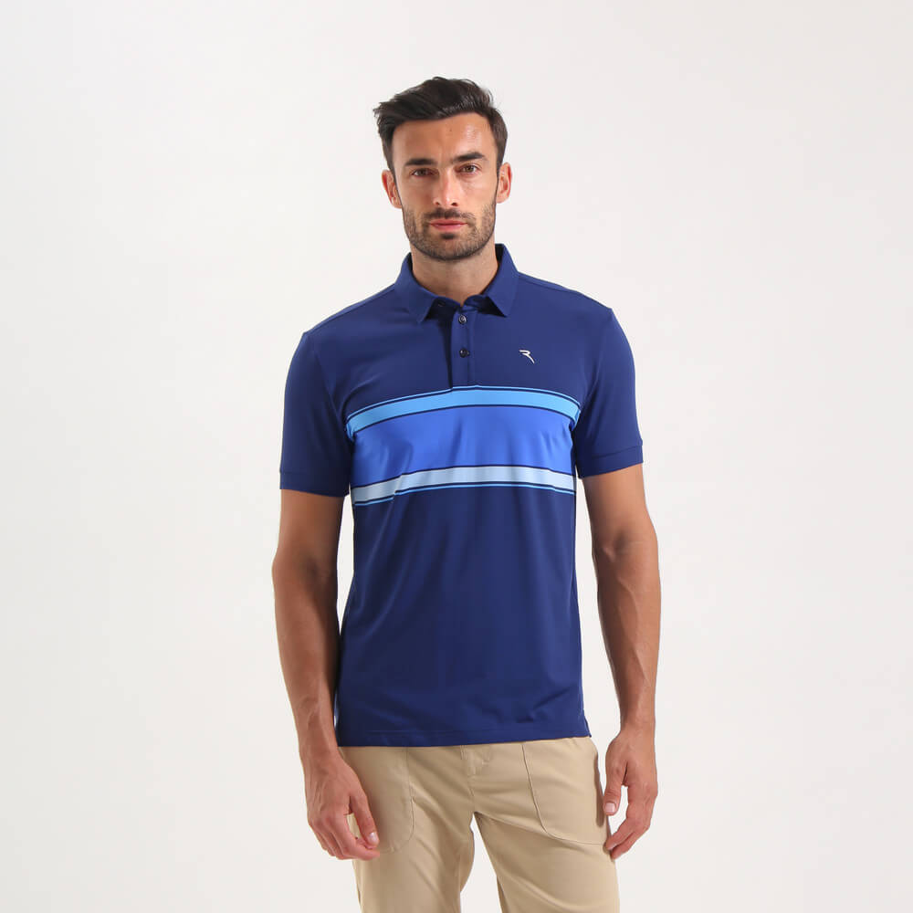 AGELONG Men's Striped Sunblock Polo Shirt - UPF 50+ UV Protection, Breathable & Quick-Dry, Golf & Outdoor Activities (Final Sale)