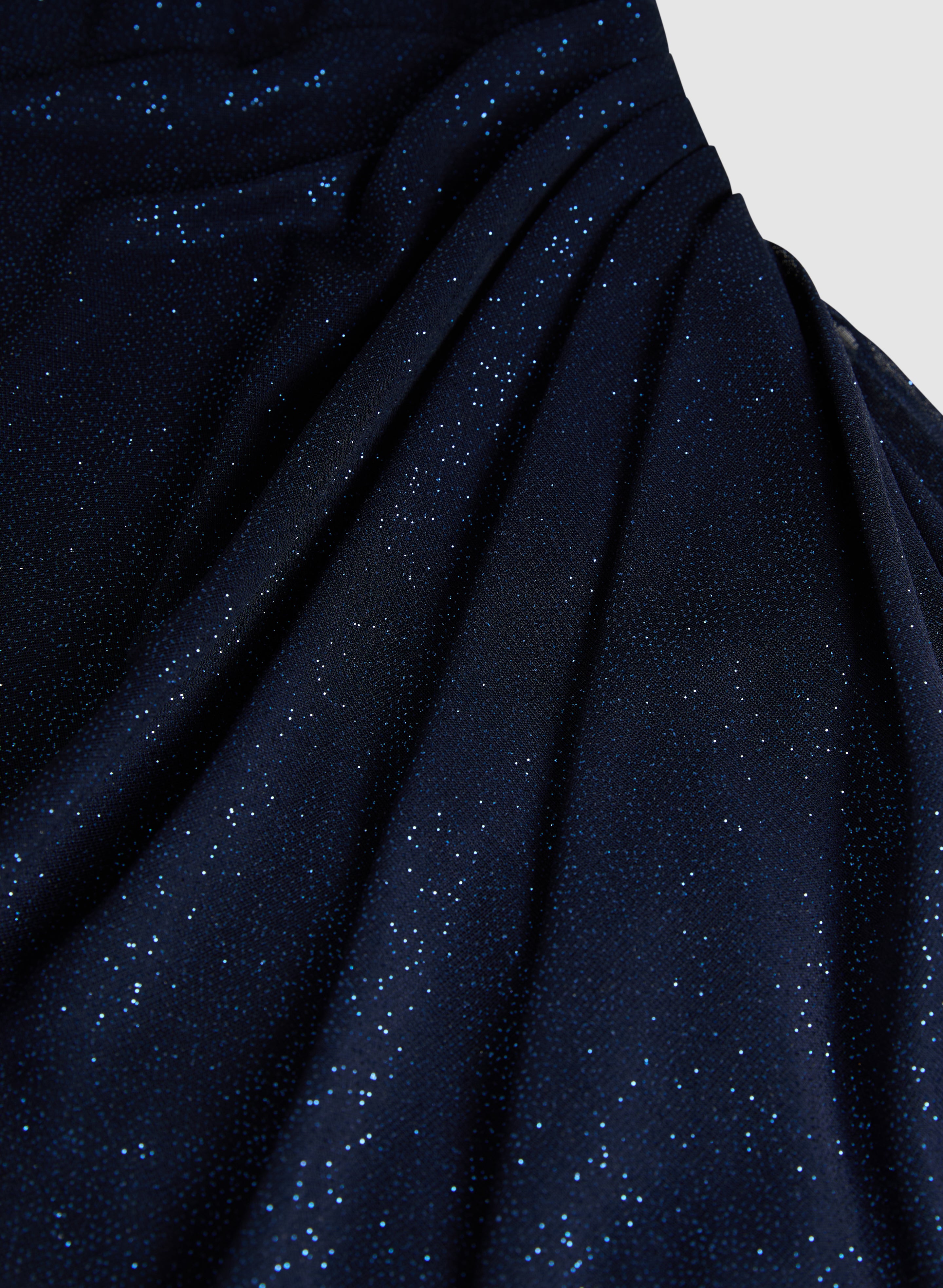 Sparkly Sequin Draped Party Dress for Women - Elegant Evening Gown for Prom, Cocktail, Wedding & Special Occasions