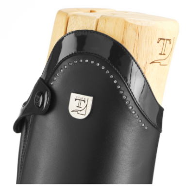 Tucci Time Sofia Patent Leather Knee High Boots with Crystal Accents - Elegant Dress Boots for Women, Perfect for Parties, Weddings & Evening Events
