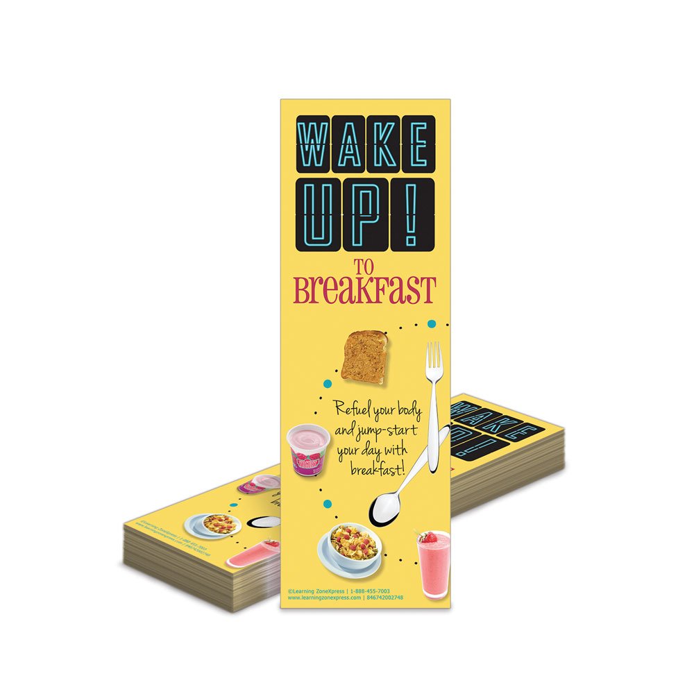 100 Pack Kids School Nutrition Bookmarks - Healthy Breakfast Bookmarks for Children, 2.5