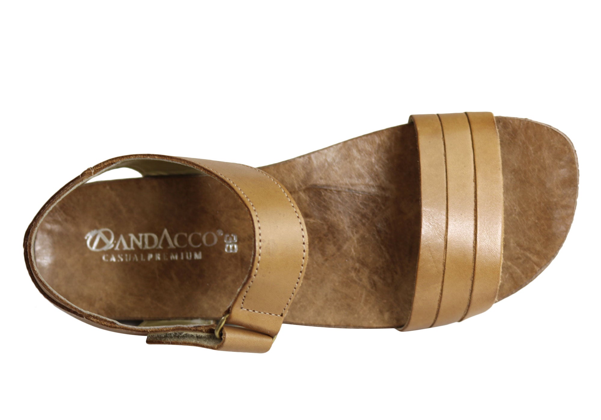 Andacco Canni Women's Comfortable Flat Leather Sandals - Handmade in Brazil - Perfect for Beach, Vacation & Summer Outfits