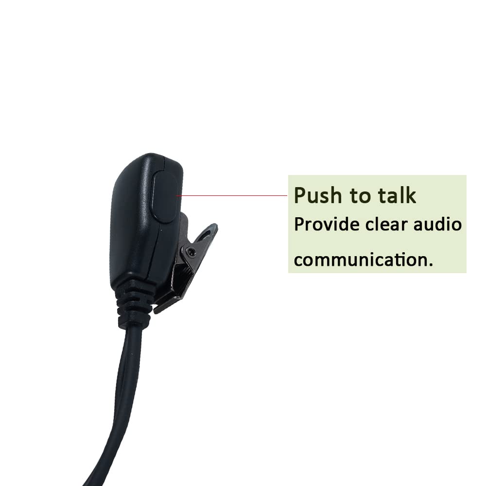 BVMAG G-Shape Walkie Talkie Headset with PTT Mic - 10 Pack | Compatible with Motorola CP200, CP200D, CLS1410, CS1110, CP185, RDM2070D Two-Way Radios | Secure Fit for Security Guards, Event Staff & Warehouse Workers