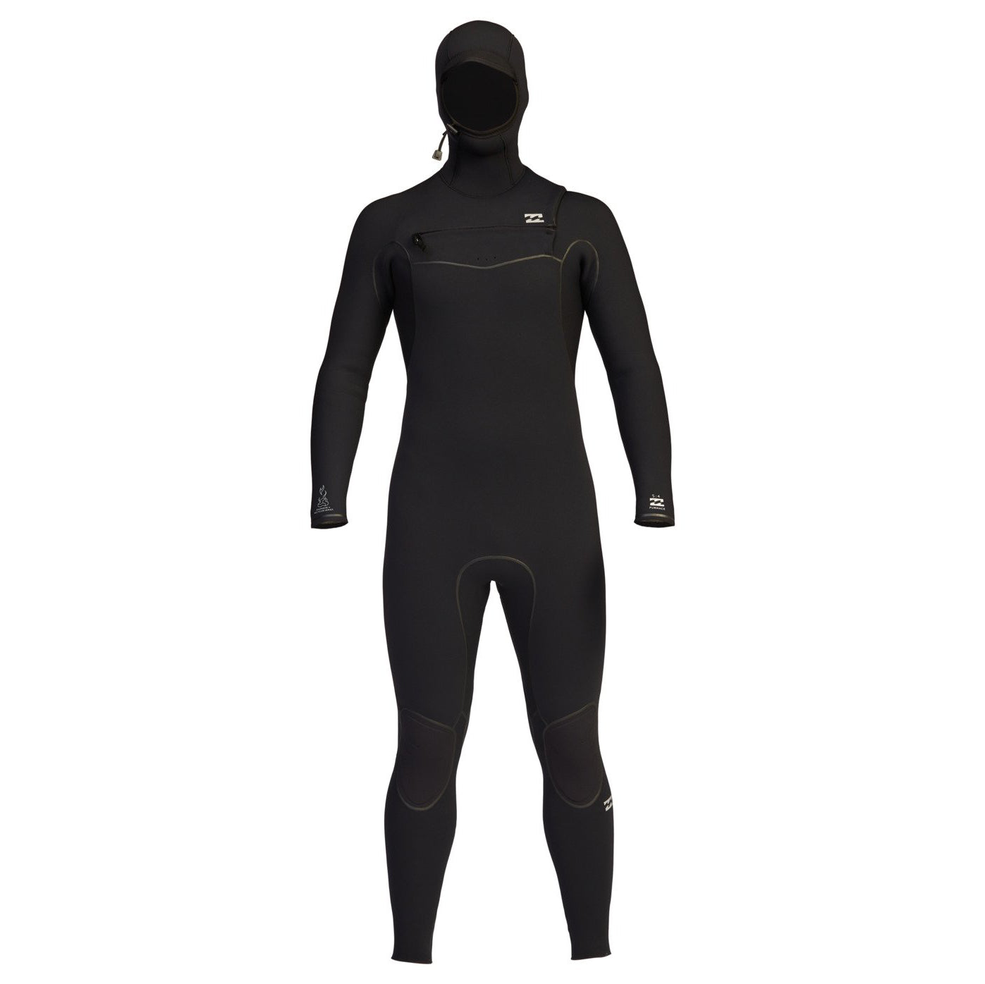 5/4mm Men's Billabong Furnace Hooded Wetsuit - Premium Neoprene Surfing & Diving Suit for Cold Water Adventures