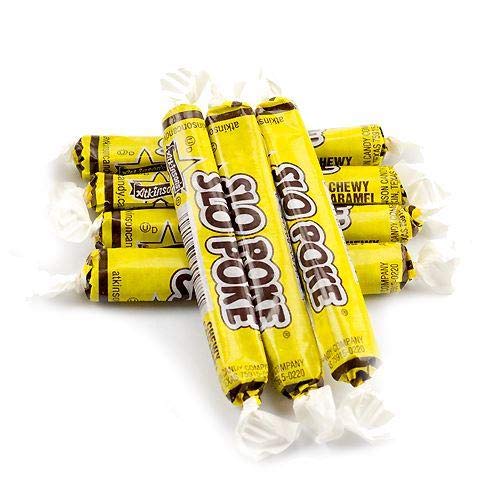 Slo Poke Chewy Caramel Candy - 3 LB Bulk Bag | Old-Fashioned Caramel Treats | Perfect for Halloween, Parties & Movie Nights