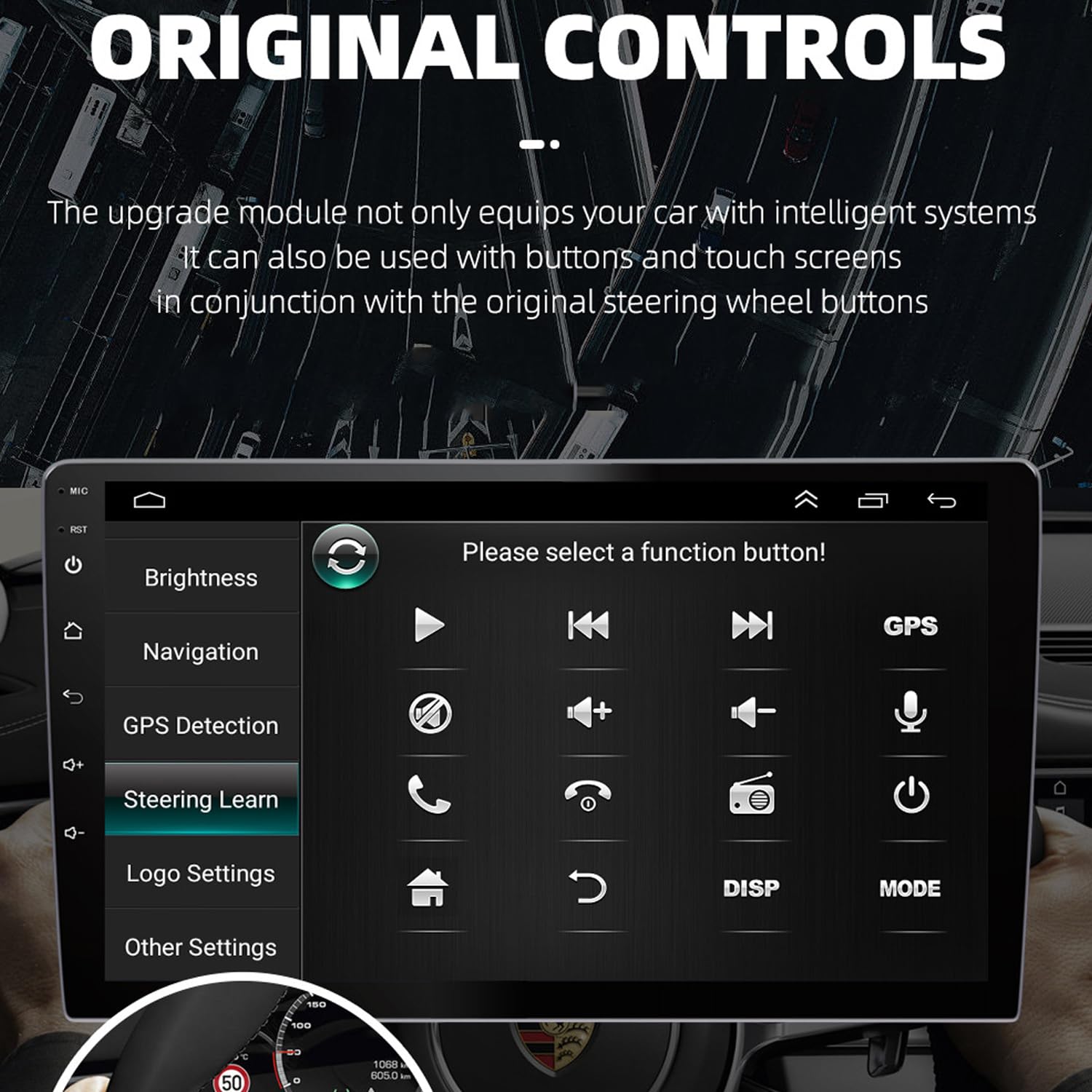 10 Inch Android Car Stereo with Wireless CarPlay & Android Auto | Double Din 2.5D Touchscreen | FM/Bluetooth/Wi-Fi Audio Receiver | Perfect for Hands-Free Calling & Music Streaming in Your Vehicle
