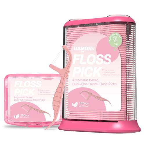 Pink Floss Picks Dispenser