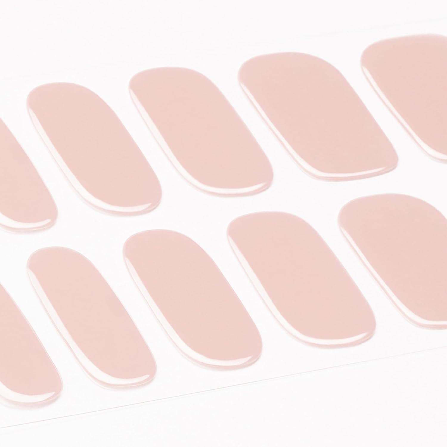 Semi Cured Gel Nail Strips - 16PCS French Tip Nail Wraps with Nail File Stick - Light Lilac Pink Self-Adhesive Gel Nail Stickers for Long Lasting Manicure | Perfect for Home Nail Art, Salon Quality DIY Manicures, Parties & Special Occasions