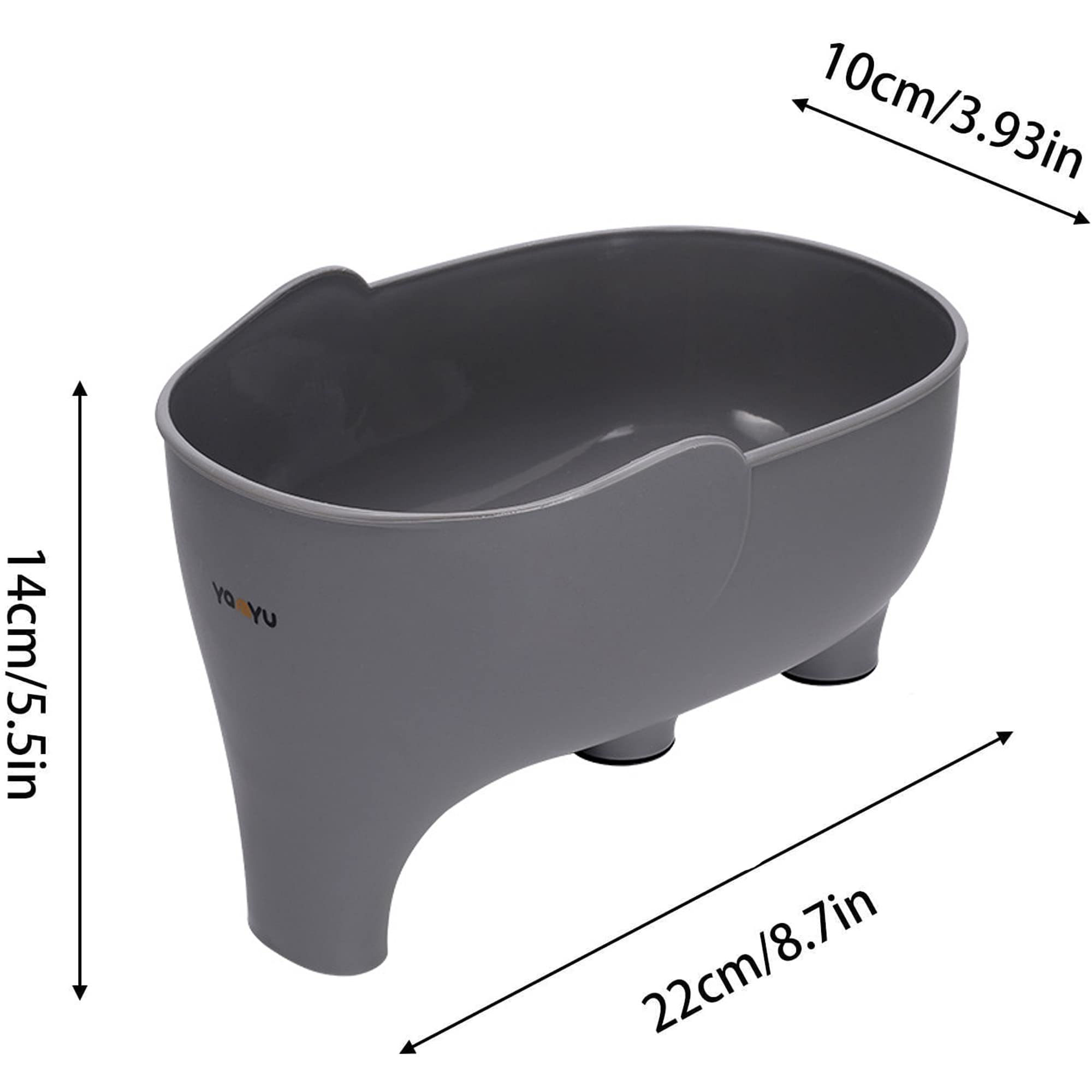 2-Pack Elephant Design Vegetable Washing Basket with Drain Holes - Green & Gray Colander for Fruits, Pasta, Noodles - Perfect for Kitchen, Salad Prep & Dish Draining
