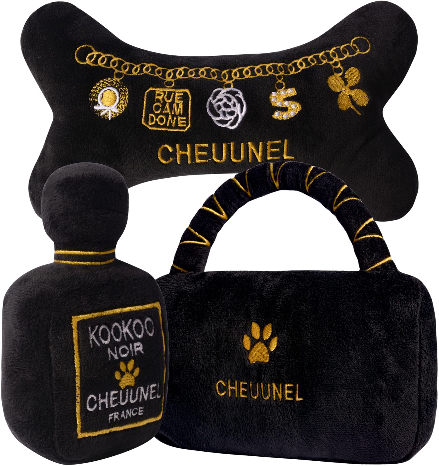 Luxury Designer Dog Toys - Parody Squeaky Plush Toys for Fashionable Dogs | Unique Birthday Gifts & Perfume-Inspired Playthings | Perfect for Princess Pups, Special Occasions & Stylish Pet Owners