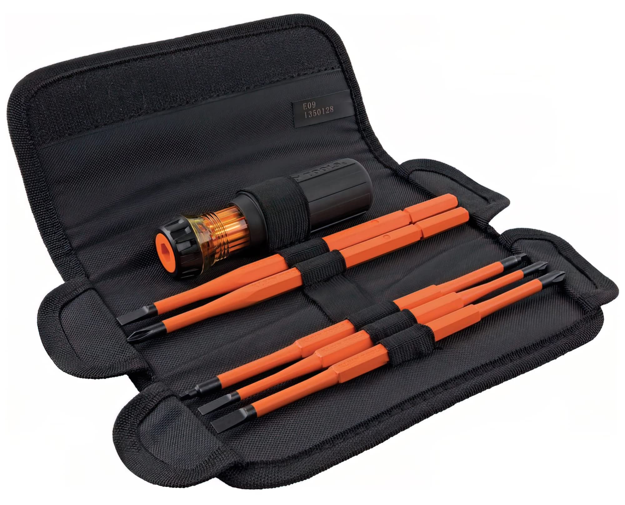 Klein Tools Tradesman Pro Tool Organizer Backpack with 39 Pockets & 8-in-1 Insulated Screwdriver Set - Perfect for Electricians, Contractors & DIY Home Improvement Projects