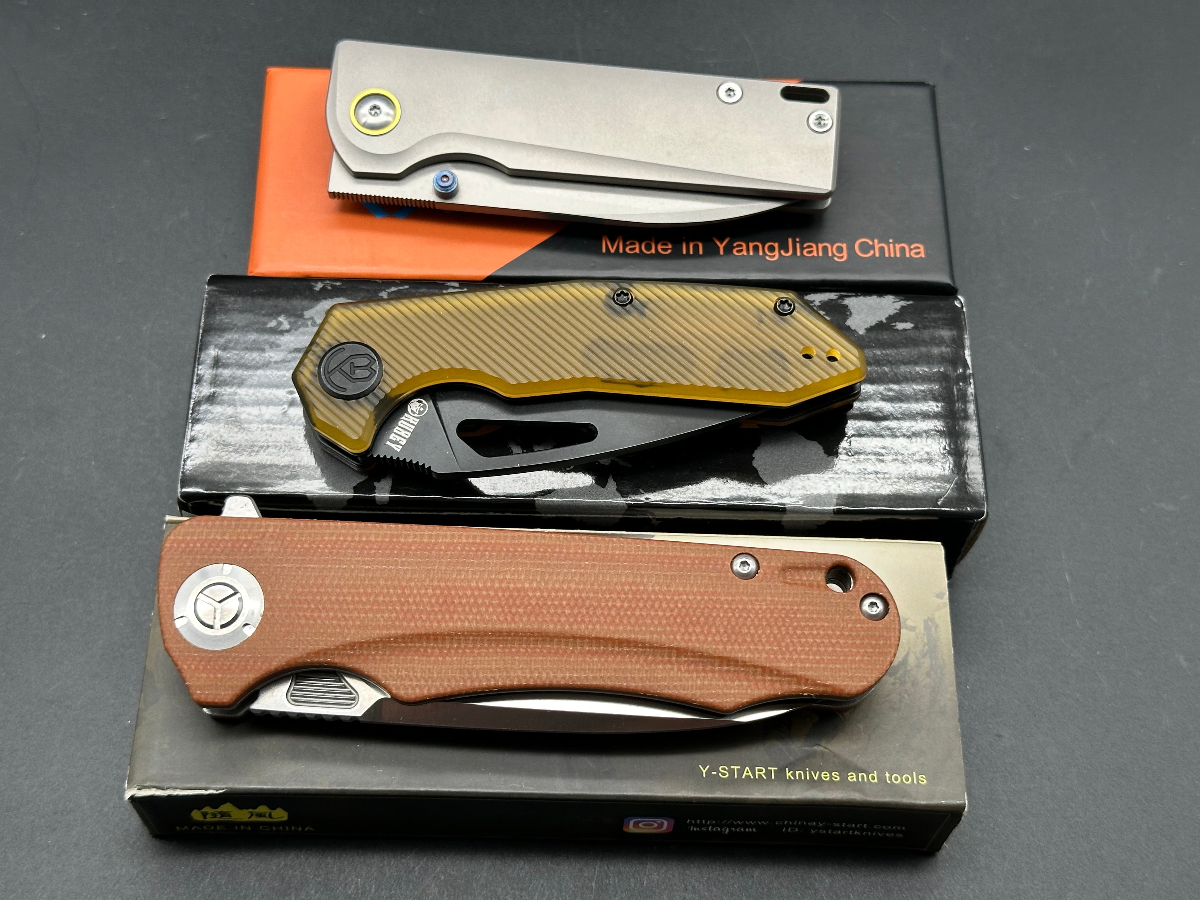 Best 3 Knife Combo Set - Y Start, Kubey & SixLeaf Folding Knives for Camping, Hiking & Outdoor Adventures