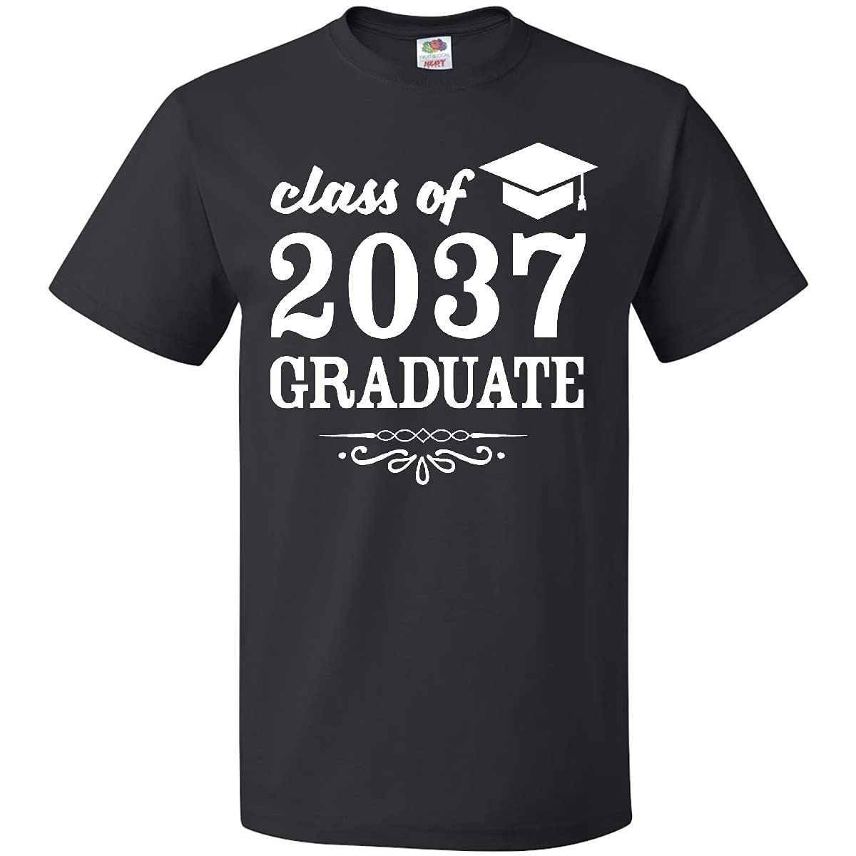 Inktastic Class of 2037 Graduate T-Shirt with Cap Design - Perfect for High School Graduation Parties & College Celebration Gifts