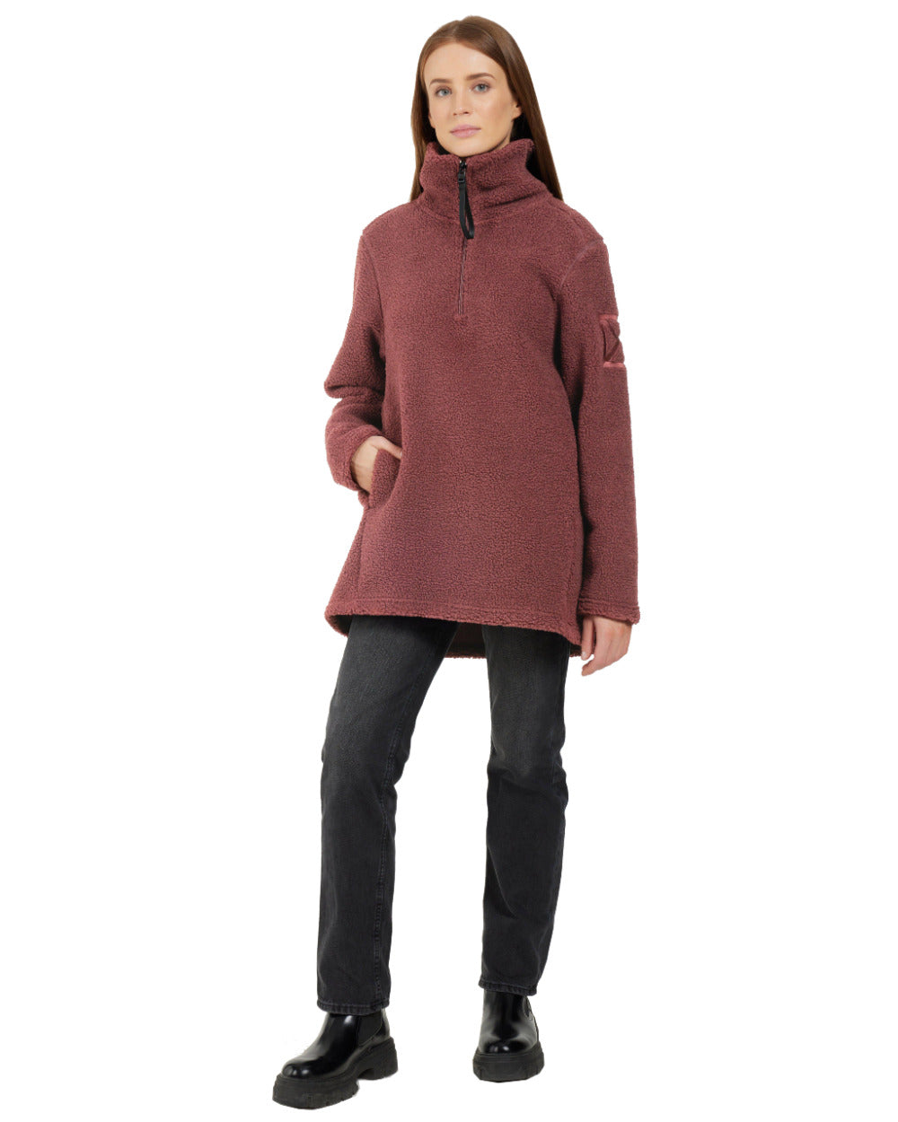 Didriksons Women's Marina Half Zip Sweater - Fleece Pullover for Outdoor Activities & Casual Wear - Perfect for Hiking, Camping & Everyday Comfort