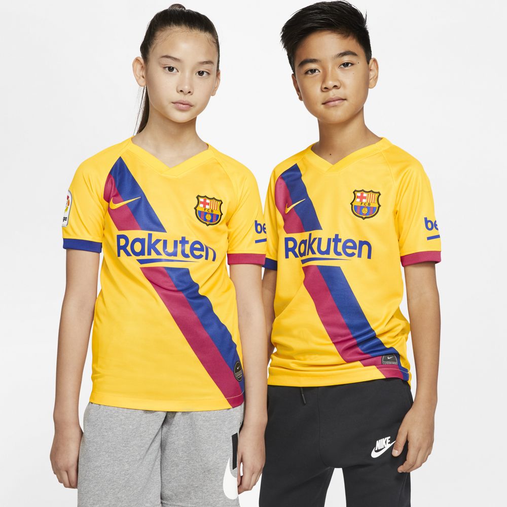 Nike FC Barcelona 2019/20 Stadium Away Big Kids' Soccer Jersey - Official Replica Jersey for Youth Soccer Fans - Perfect for Match Days, Training & Fan Events