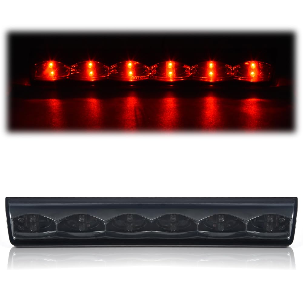 CHEDA 3D LED Brake Lights - Red & Smoky Lens Clear Housing LED Bar Tail Cargo Lamp (AT-LED-36R) | Perfect for Trucks, Trailers & Off-Road Vehicles