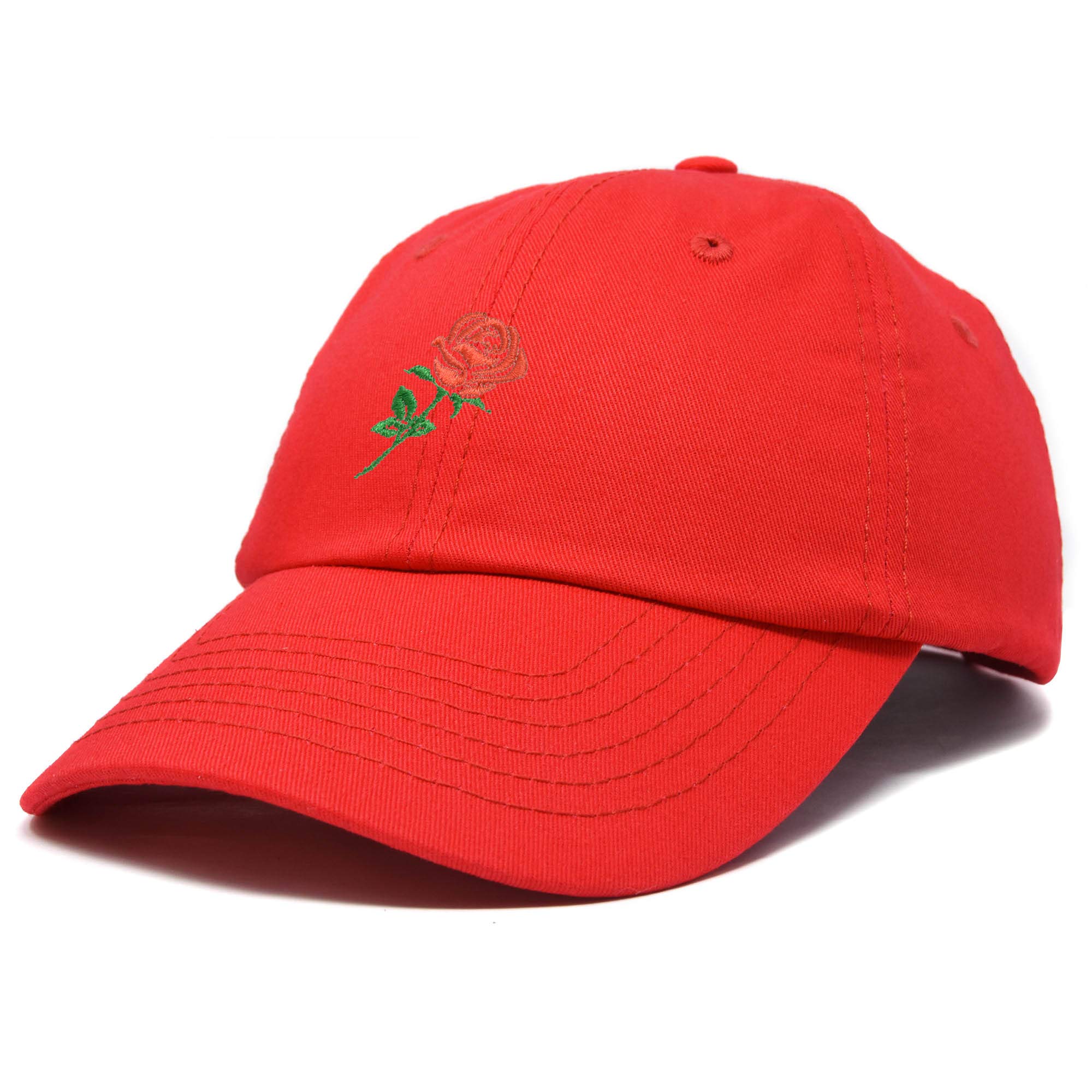 Premium Embroidered Red Rose Baseball Cap for Women - Stylish Fashion Hat for Outdoor Activities, Sports & Casual Wear