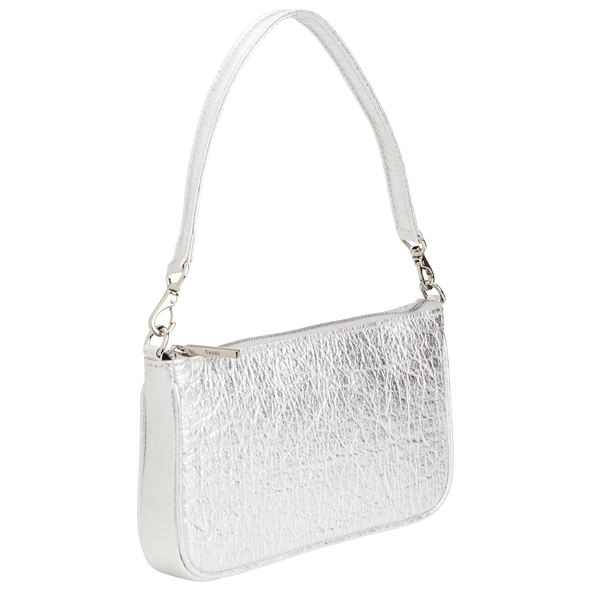 Gaia Piñatex® Vegan Leather Shoulder Bag for Women | Silver | Eco-Friendly Fashion Accessory for Work, Travel & Everyday Use
