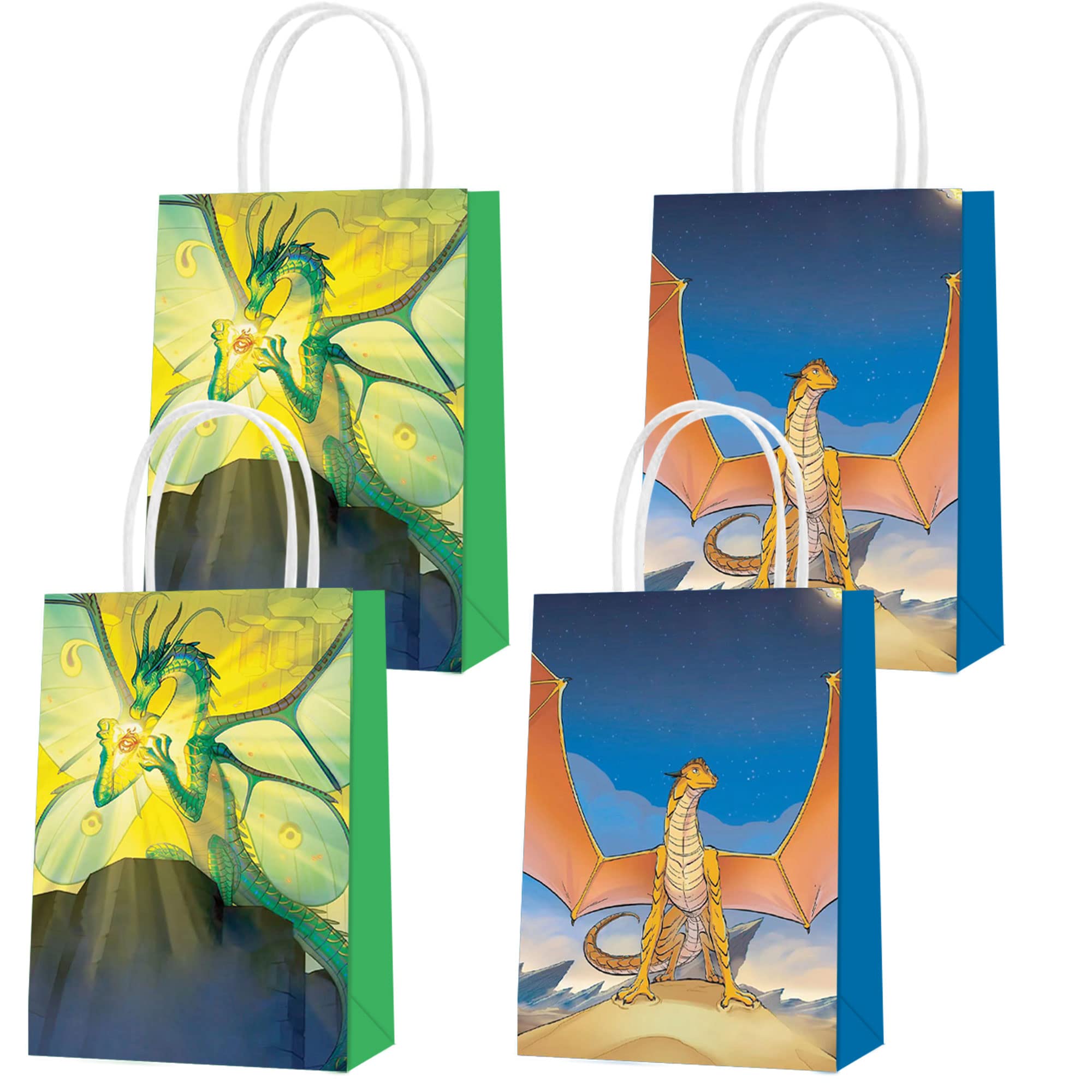 16-Piece Wings Fire Party Favor Bags Set - 2 Stylish Designs for Birthday Party Decorations | Candy & Goodie Bags for Adults, Boys & Girls | Perfect for Themed Parties, Baby Showers & Halloween Events