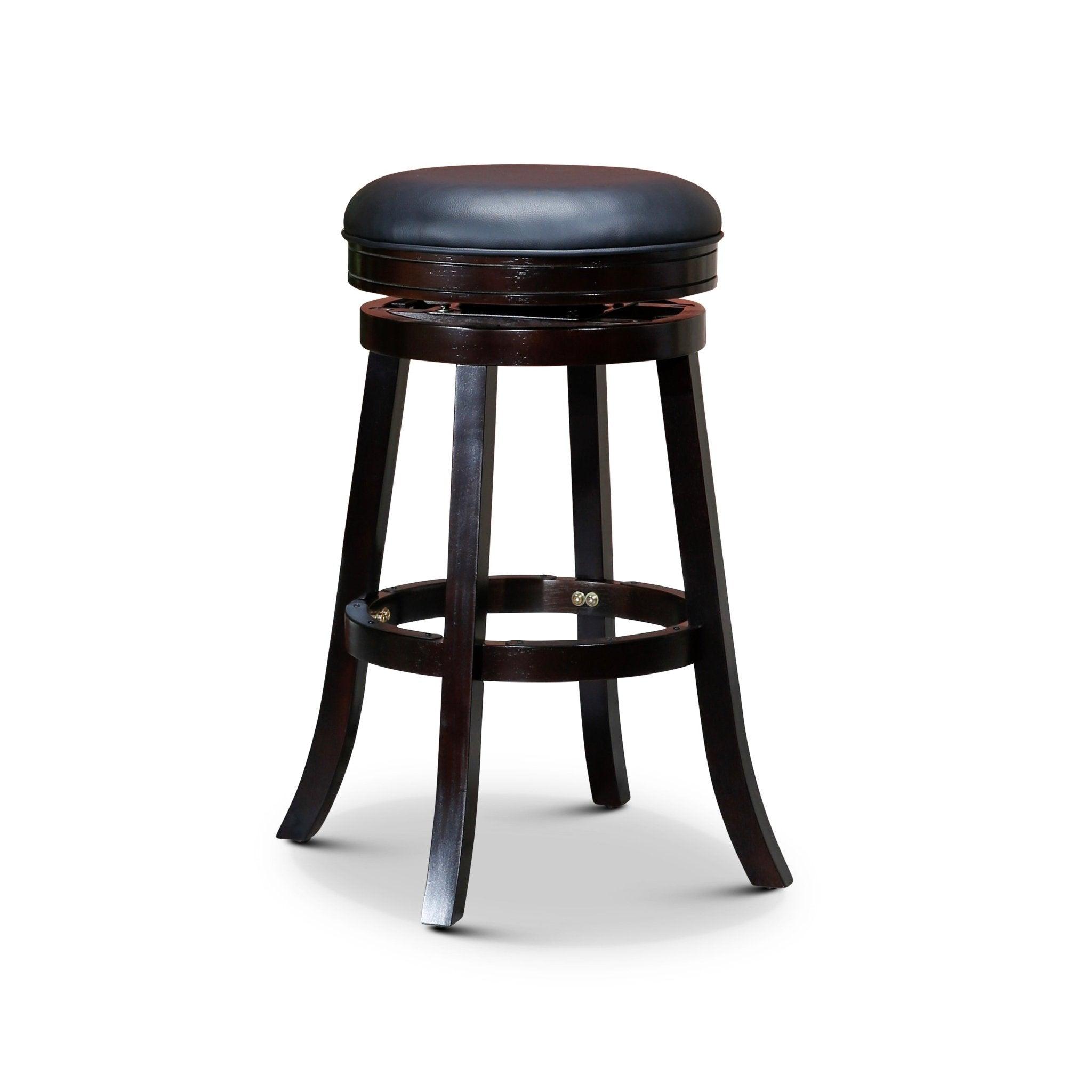 Creede Bonded Leather Backless Swivel Stool - 24