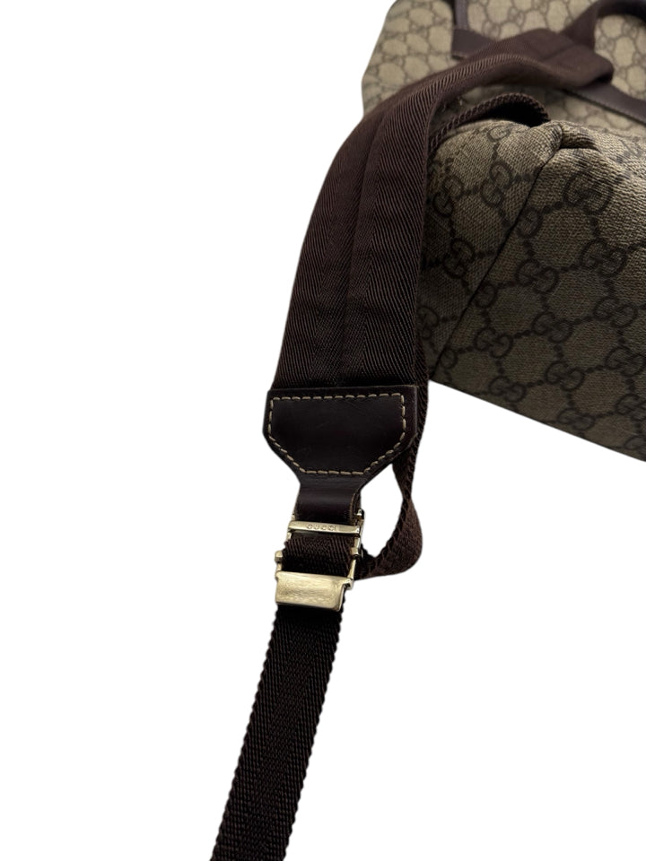 Gucci Supreme Medium Unisex Backpack - Tan Coated Canvas Travel Backpack for Men & Women | Perfect for School, Work & Outdoor Adventures