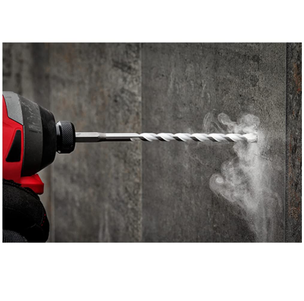 Milwaukee 5-Piece Shockwave Carbide Multi-Material Drill Bit Set - Perfect for Wood, Metal & Masonry Drilling | Heavy Duty Construction & DIY Projects
