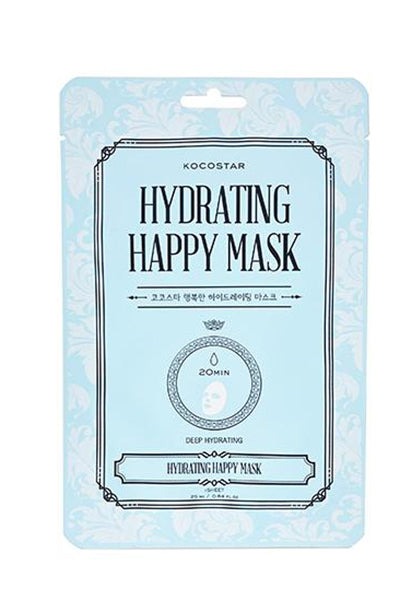 HYDRATING HAPPY MASK - Deep Moisturizing Facial Sheet Mask for Glowing Skin | Perfect for Daily Skincare Routine & Spa Night Self-Care