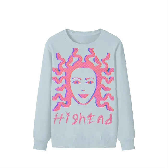 Premium Medusa Print Sweater - Classic High-End Pullover with 300 GSM Fabric | Perfect for Casual Outfits, Streetwear Fashion & Winter Layering