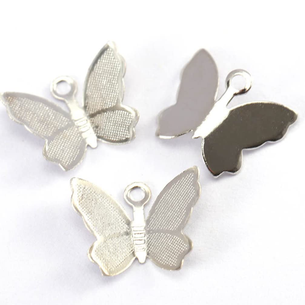100Pcs Tiny Butterfly Charms - Copper Butterfly Pendants for Bracelet, Necklace & Earrings - Mini DIY Jewelry Making Accessories - Perfect for Crafting, Gift Making & Boho Style Jewelry