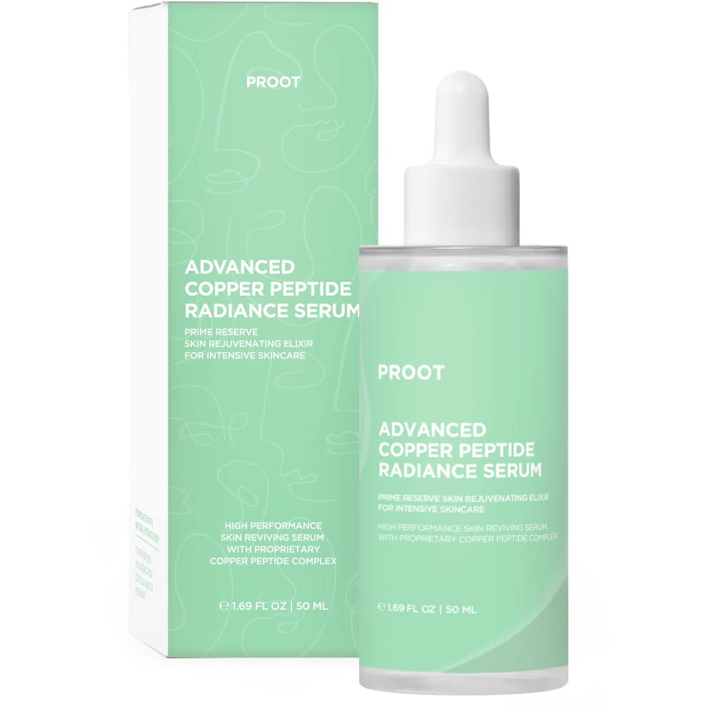 Best Copper Peptides Serum for Face – Advanced Anti-Aging Night Serum with Hyaluronic Acid & Natural Rejuvenating Complex | 1.69 fl oz (50ml) for All Skin Types | Korean Essence Formula for Wrinkles, Fine Lines & Skin Repair | Perfect for Nighttime Skincare Routine & Daily Hydration Boost
