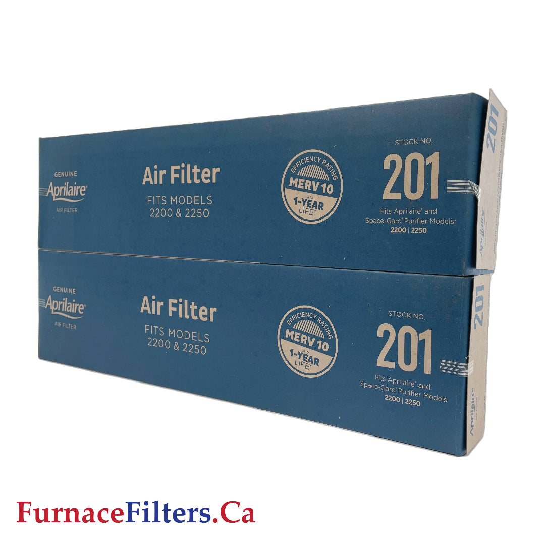Aprilaire 201 Furnace Air Filter - 2 Pack Replacement for Model 2200 High Efficiency Air Cleaners | MERV 11 | Improves Indoor Air Quality | Perfect for Homes & HVAC Systems