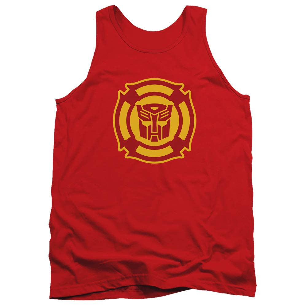 Transformers Rescue Bots Logo Red Tank Top for Kids - Cool Graphic Tee for Boys & Girls - Perfect for Summer, Playdates & Cosplay