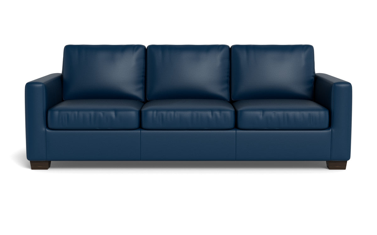 Track 87 Genuine Leather Queen Sleeper Sofa Bed - Convertible Comfort for Living Rooms, Guest Rooms & Small Spaces