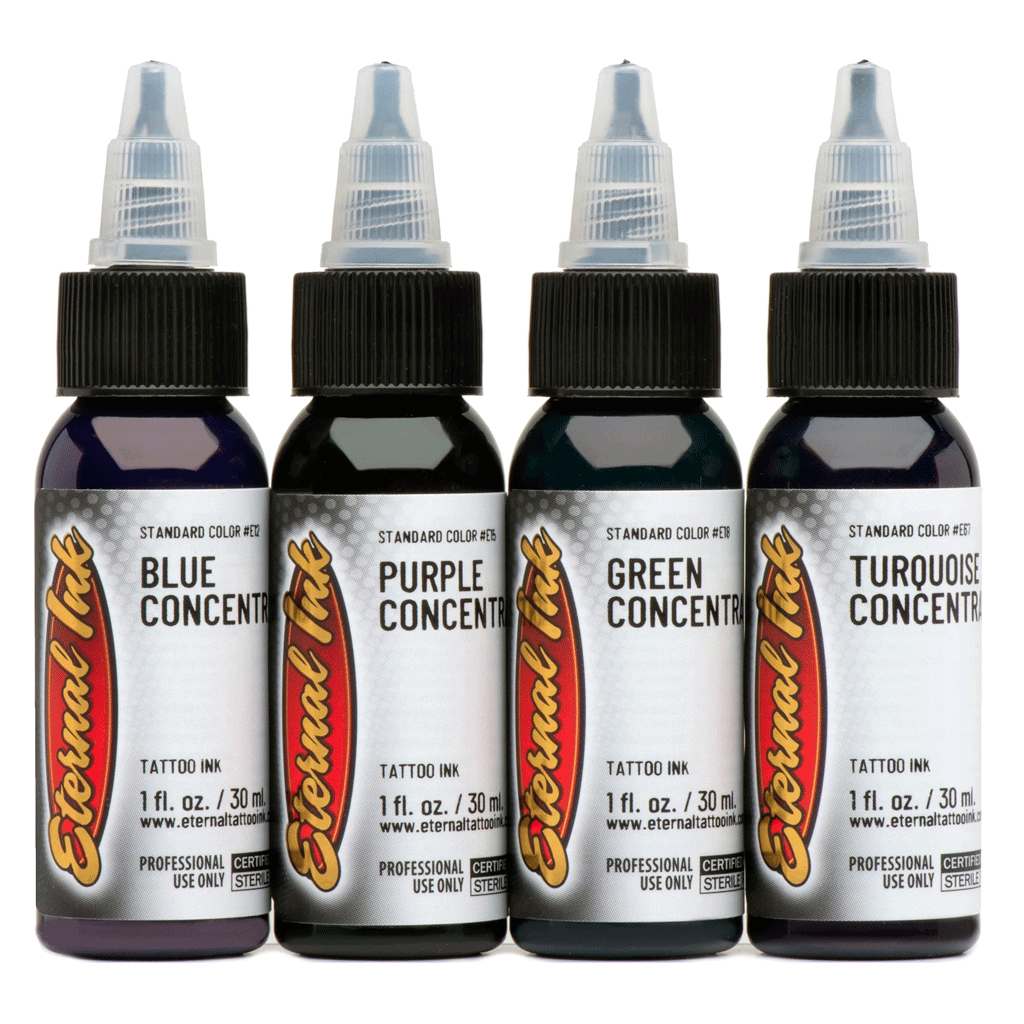Eternal Ink Concentrates Set - Premium Tattoo Ink for Professional Artists | Long-Lasting Vibrant Colors for Tattoo, Permanent Makeup & Body Art