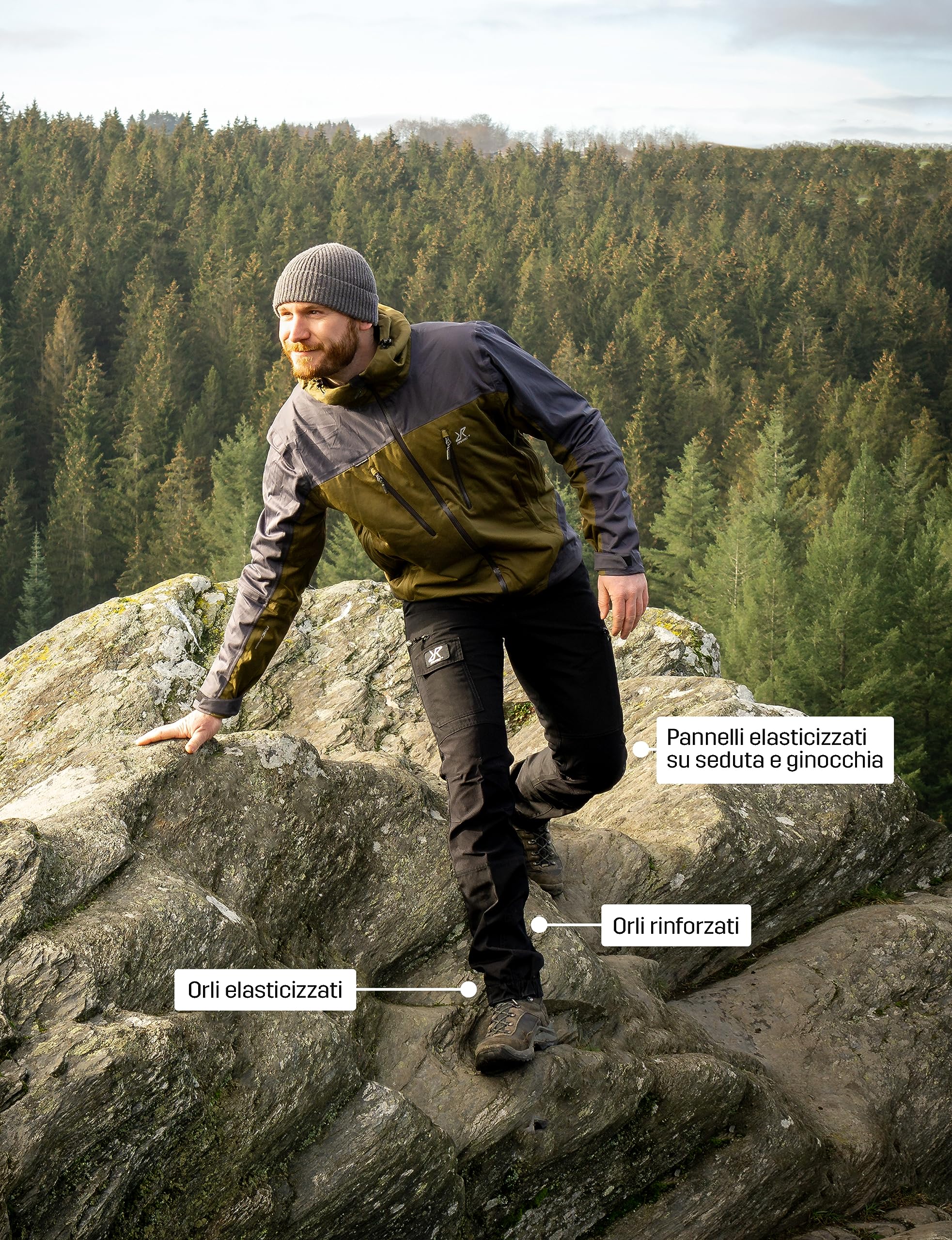RevolutionRace Nordwand Men's Durable Outdoor Hiking Pants - Waterproof & Breathable for Mountain Climbing, Camping & Trekking Adventures