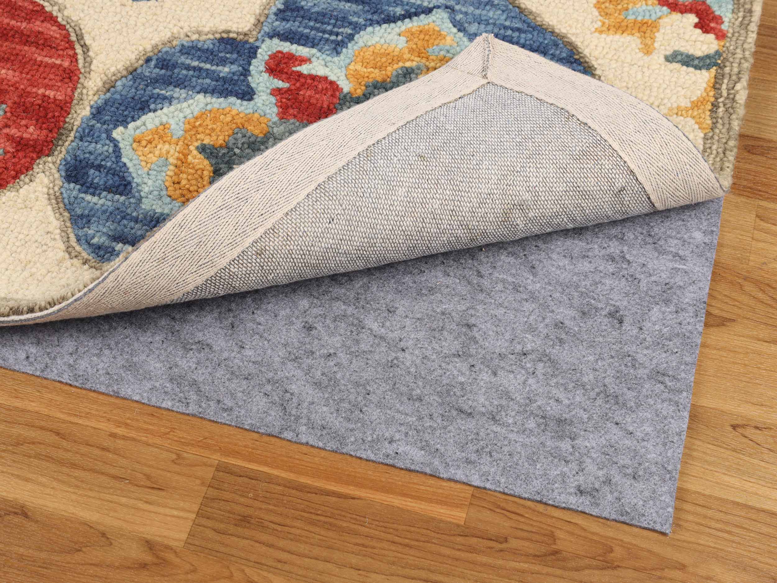 Non-Slip Floor Protector Rug Pad - Premium Polyester Felt & Rubber Grip for Hardwood, Tile & Laminate Floors - Perfect for Living Room, Bedroom & High Traffic Areas