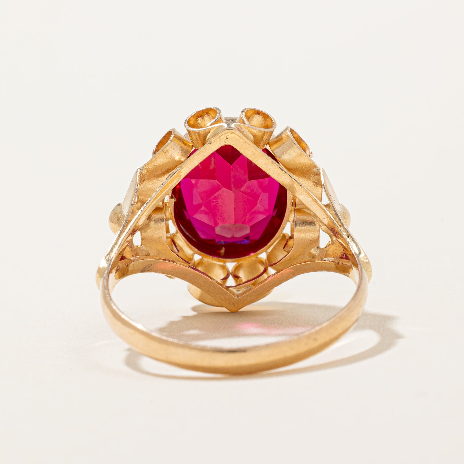 3.60ct Oval Cut Synthetic Ruby Cocktail Ring - Size 7.25 | Elegant Women's Fashion Jewelry for Evening Parties, Weddings & Special Occasions