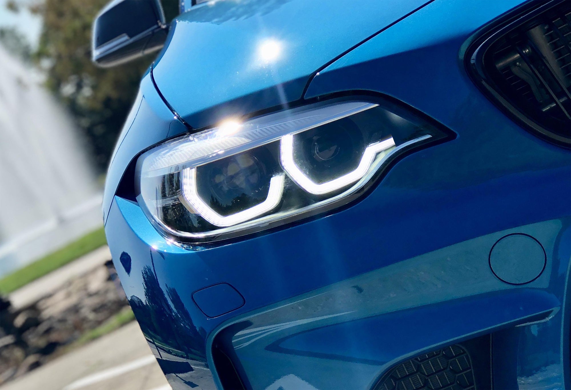 4-Piece M Style Acrylic LED Headlight Halo Rings for BMW 4 Series - Compatible with OEM LED/Xenon Headlights - Upgrade Your Night Driving & Customize Your BMW's Look