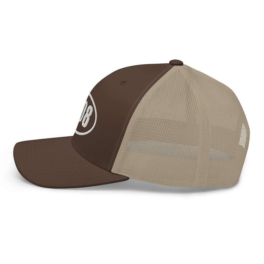 Gunner Gear 2nd Amendment Trucker Hat - .308 Rifle Country Gun 2A Cap for Men & Women - Brown/Khaki for Outdoor Shooting, Hunting & Patriotic Events