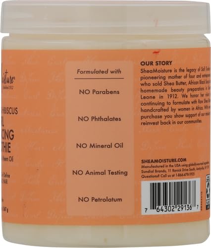 SheaMoisture Coconut & Hibiscus Curl Enhancing Smoothie for Thick, Curly Hair - Sulfate Free, Paraben Free Hair Cream - 20 oz - Perfect for Daily Curl Definition & Hydration