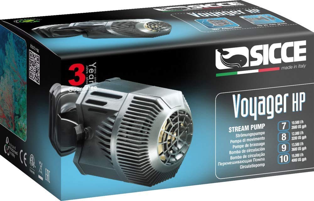 SICCE Voyager HP 7 Submersible Water Pump 2800 GPH - High Performance for Freshwater & Saltwater Aquariums, Ponds, and Fountains | Ideal for Fish Tanks, Hydroponics, and Water Circulation Systems
