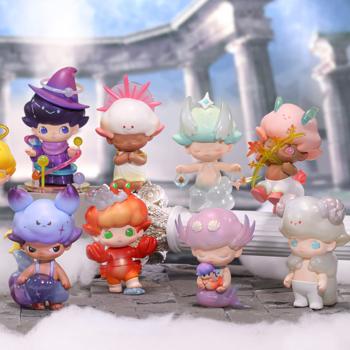 Dimoo Zodiac Series Collectible Figures - 12-Piece Chinese Zodiac Character Set for Display & Gifts | Perfect for Home Decor, Office Desk, and Anime Enthusiasts