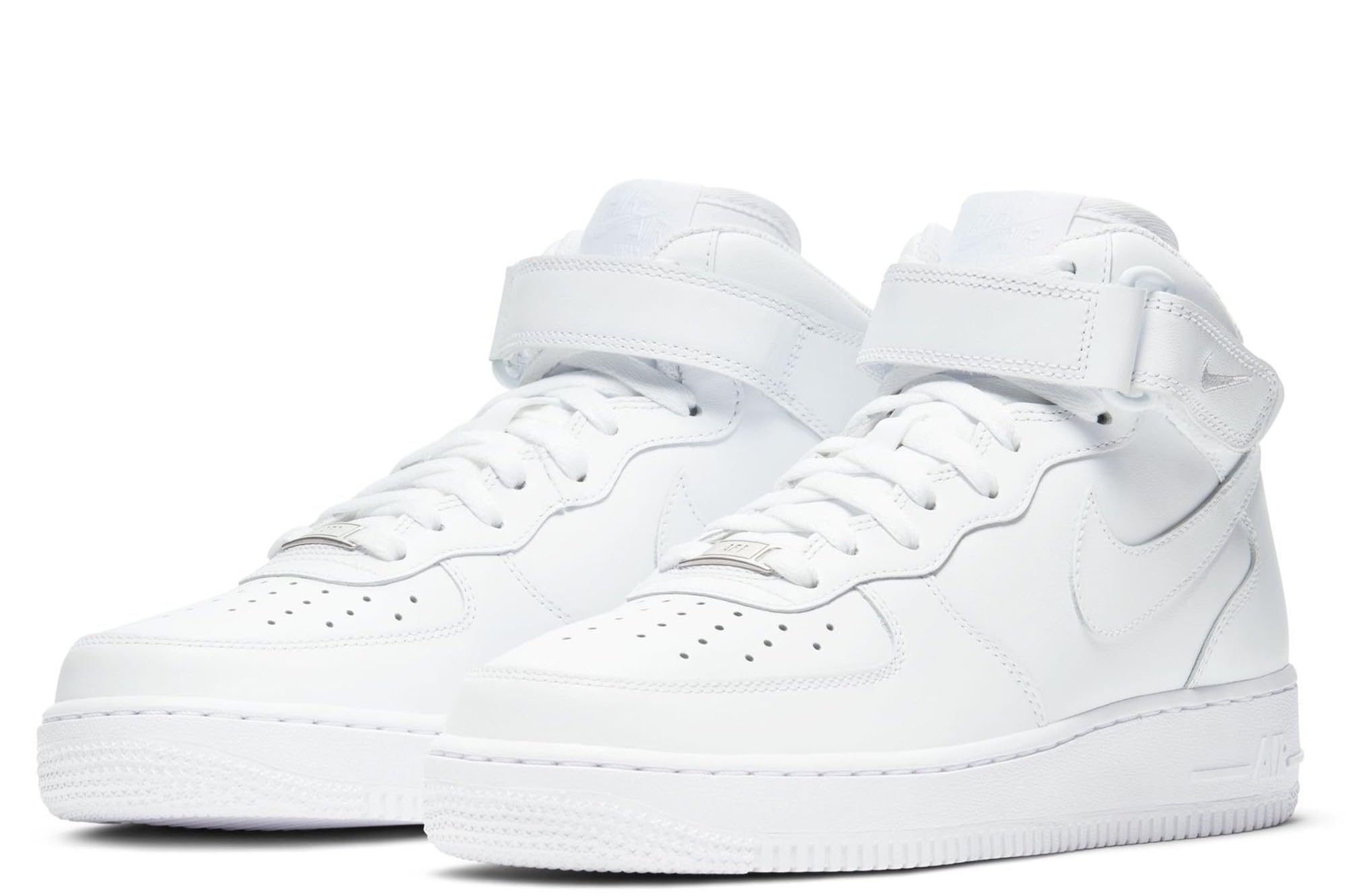 Nike Women's Air Force 1 '07 Mid Sneakers - Size 8.5 US - White/White - Casual & Athletic Shoes for Everyday Wear, Gym & Street Style
