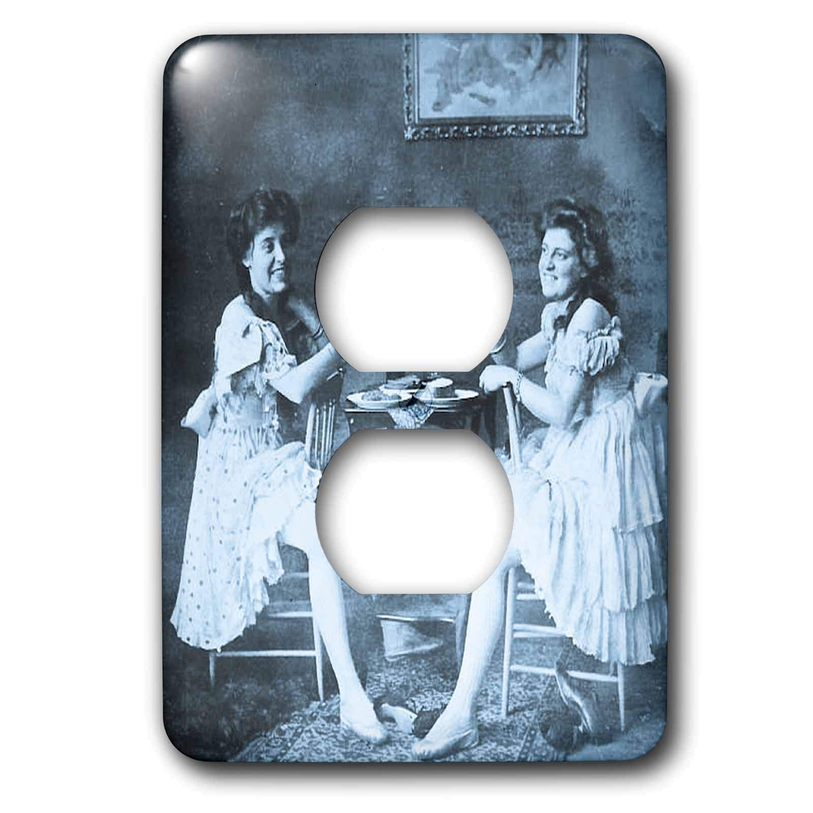 3dRose Ballet Dancers with Beer Outlet Cover - Cyan Tone Multicolor Wall Plate for Bar, Pub, Dance Studio Decor - Perfect for Home, Office, and Restaurant Wall Art