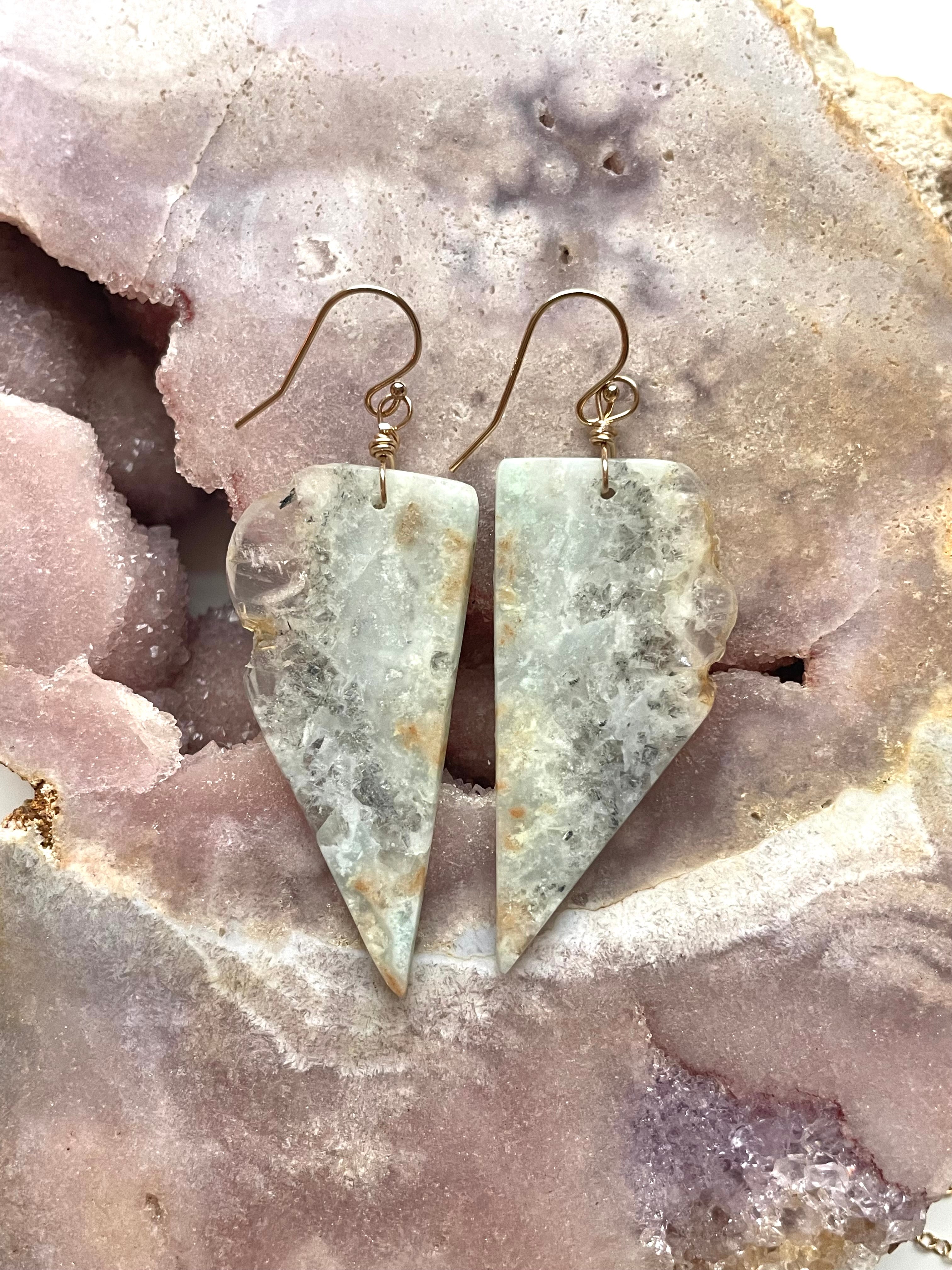 Amazonite Dangle Earrings in Gold Fill - Elegant Handmade Jewelry for Women, Perfect for Parties, Weddings & Everyday Wear