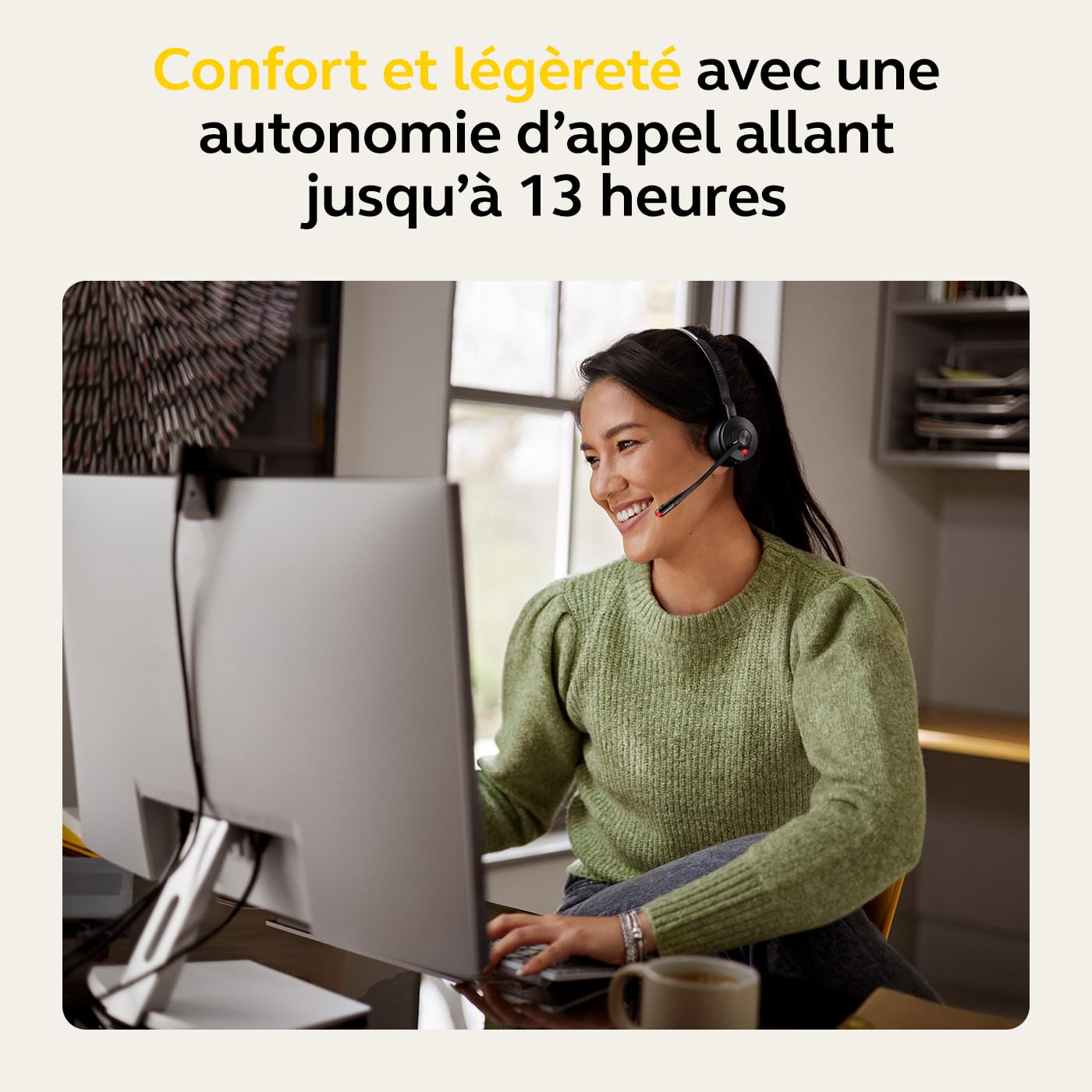 Jabra Engage 55 Wireless Stereo Headset with USB-A Link 400 DECT Adapter | Noise Cancelling Microphone & Extended Range | MS Teams Certified | Charging Base Included | Perfect for Remote Work, Call Centers & Office Meetings (Black)