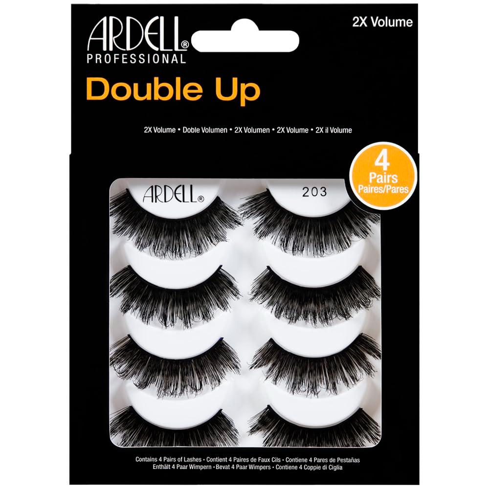 Ardell Double Up Lash 203 False Eyelashes - Natural Looking Strip Lashes for Everyday Wear & Special Occasions | Perfect for Date Night, Parties & Enhancing Your Eye Makeup Look