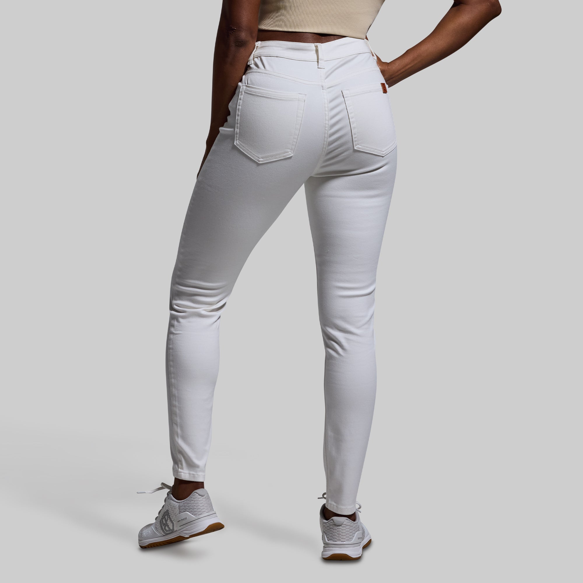 FLEX Stretchy High Rise Skinny Jeans for Women - Slim Fit White Denim Pants | Perfect for Work, Casual Outfits & Night Out